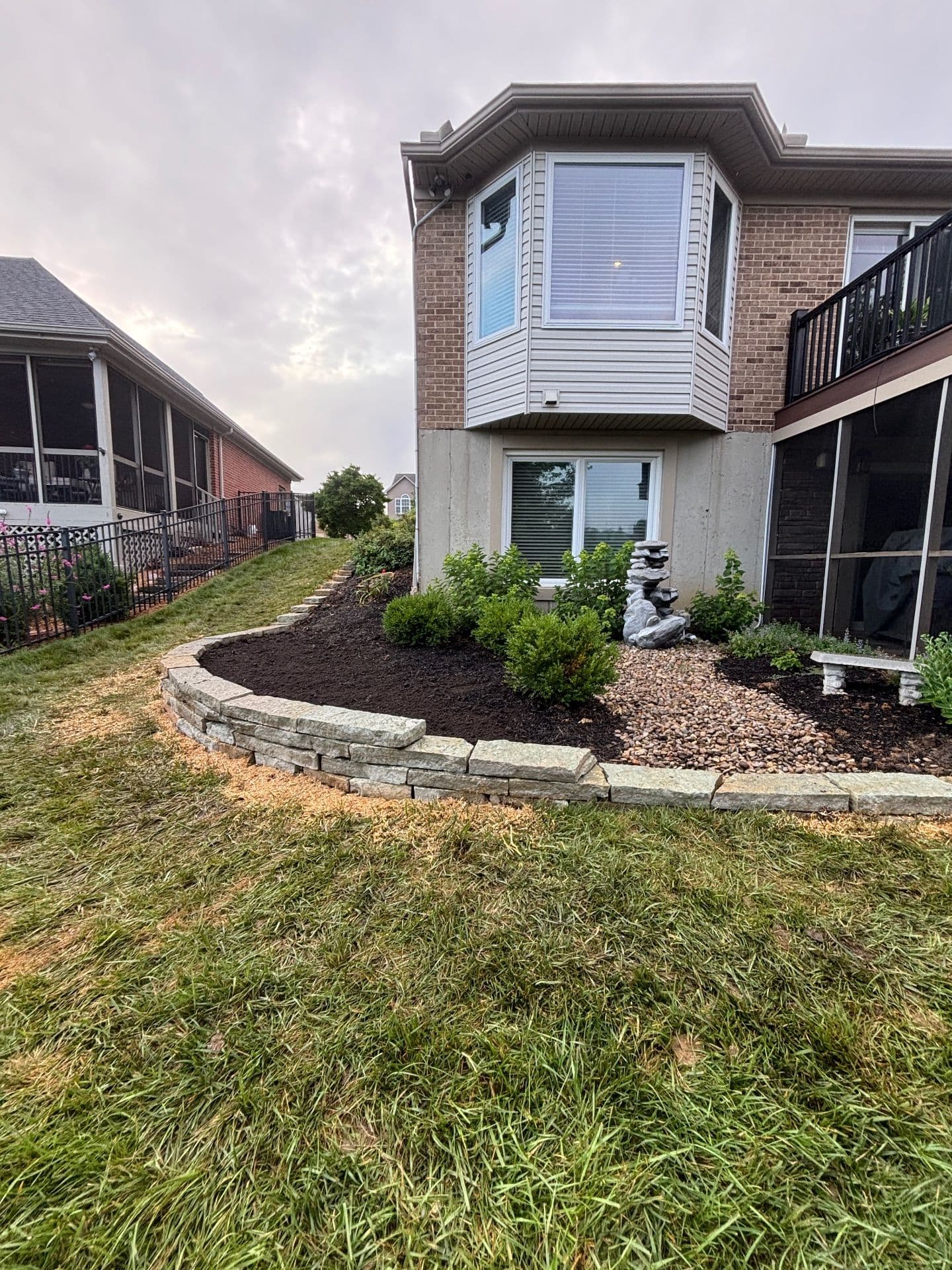 Gallery photos for Natural Stone Retaining Walls and Landscape Border in Walton,KY: Image #3