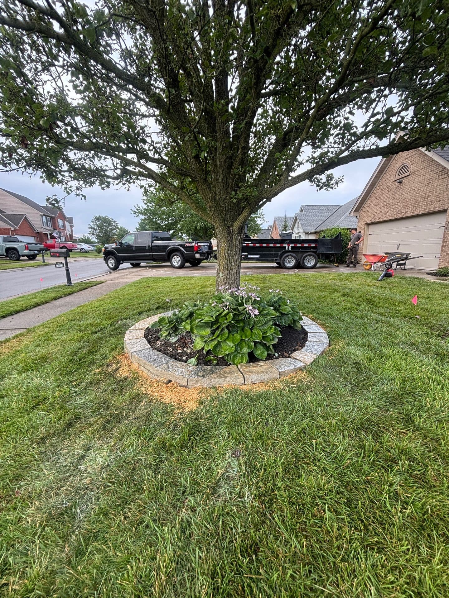 Gallery photos for Natural Stone Retaining Walls and Landscape Border in Walton,KY: Image #7