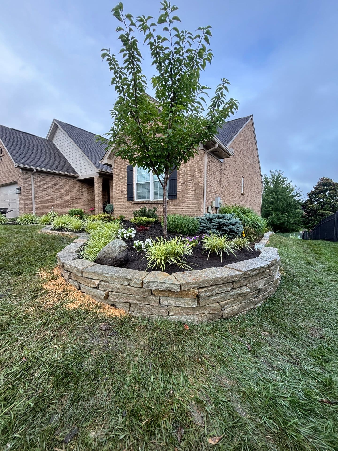 Gallery photos for Natural Stone Retaining Walls and Landscape Border in Walton,KY: Image #5