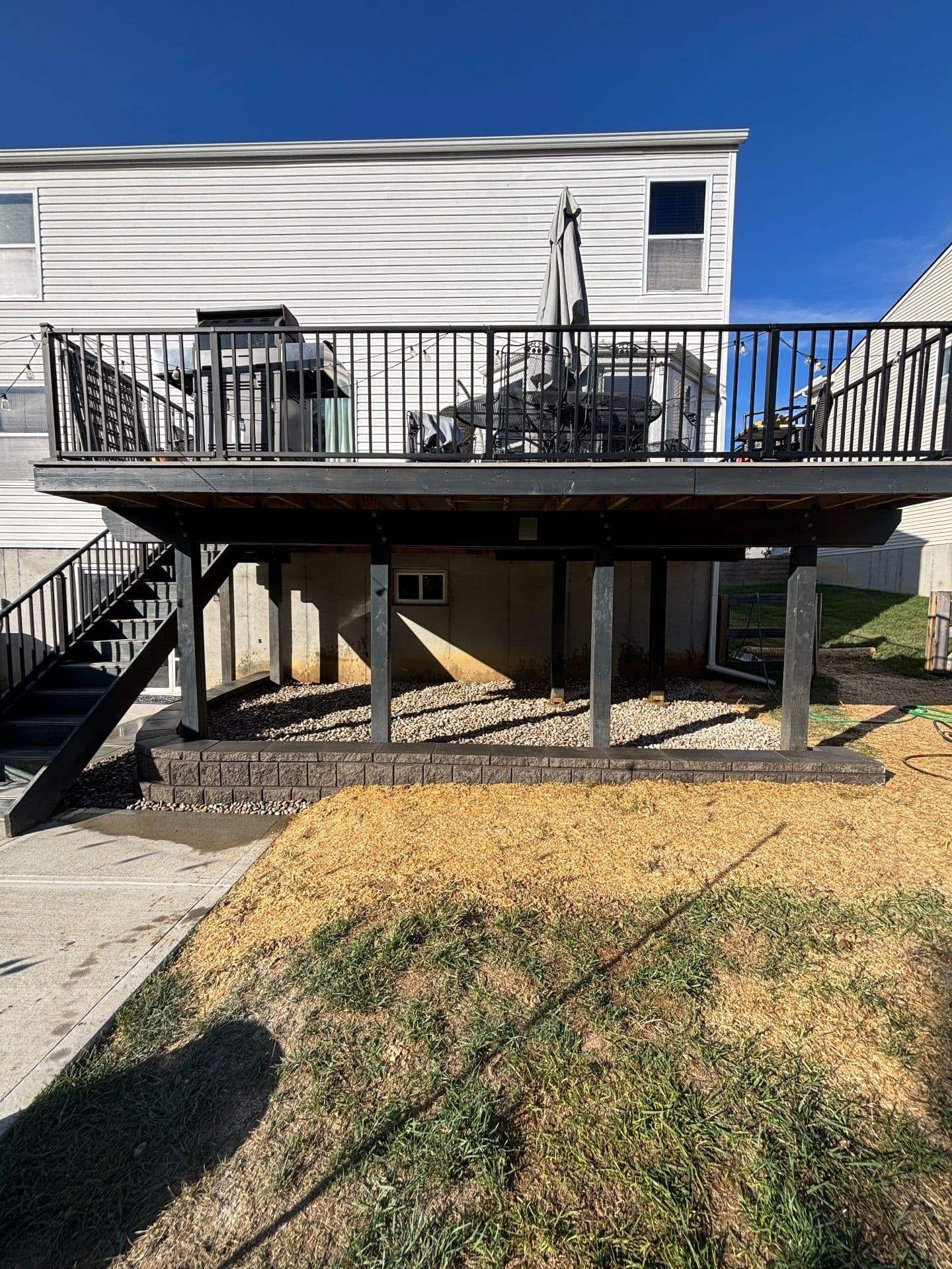 Gallery photos for Backyard Makeover with Paver Patio and Fire Pit in Walton KY: Image #1