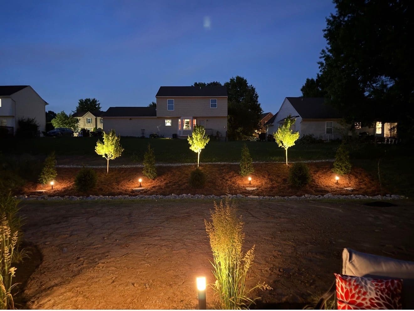 Gallery photos for Landscape Lighting, Retaining Walls, Mulch and More - A Big Week of Work: Image #2