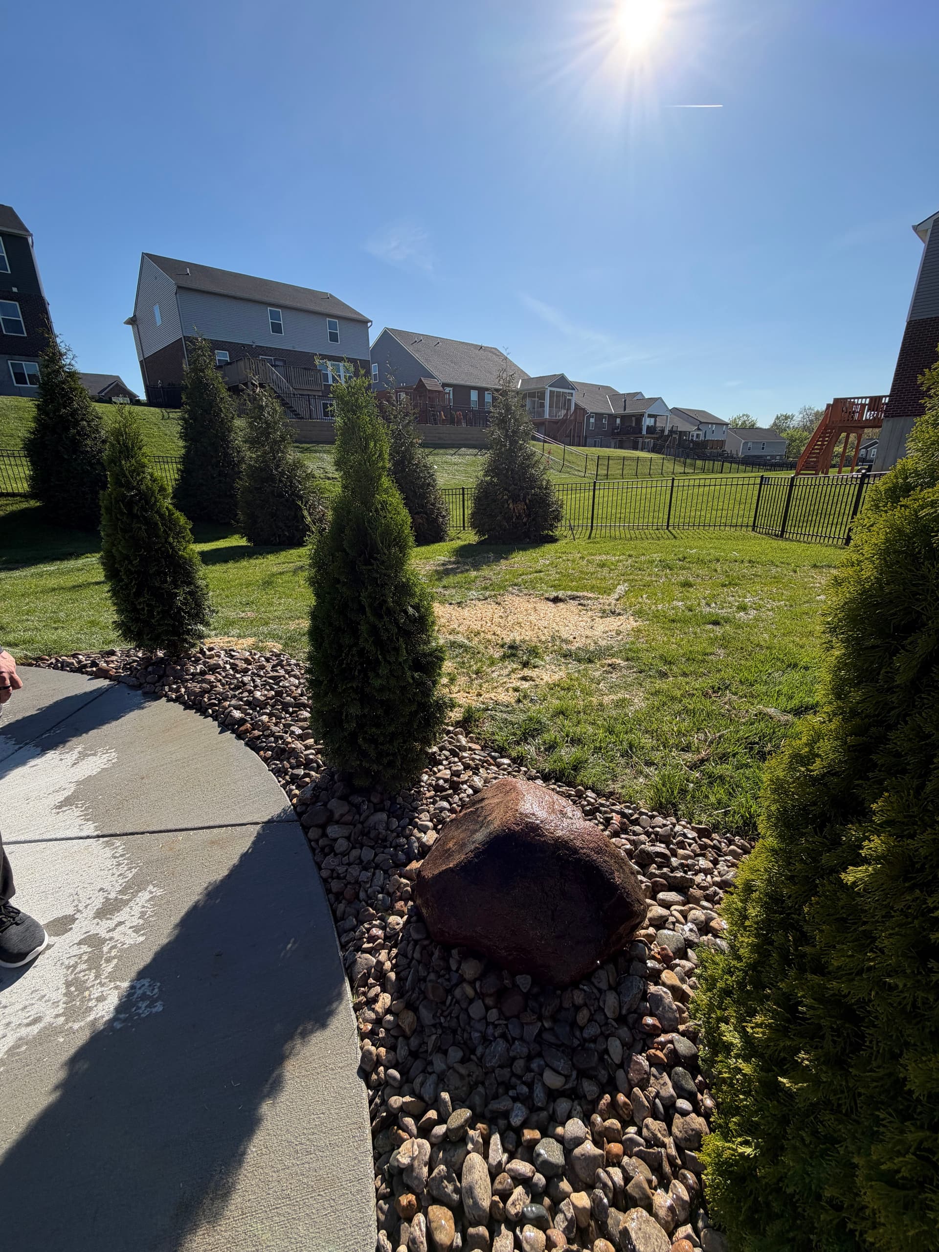 Gallery photos for Privacy Trees, Landscape Beds and River Rock in Union KY: Image #3