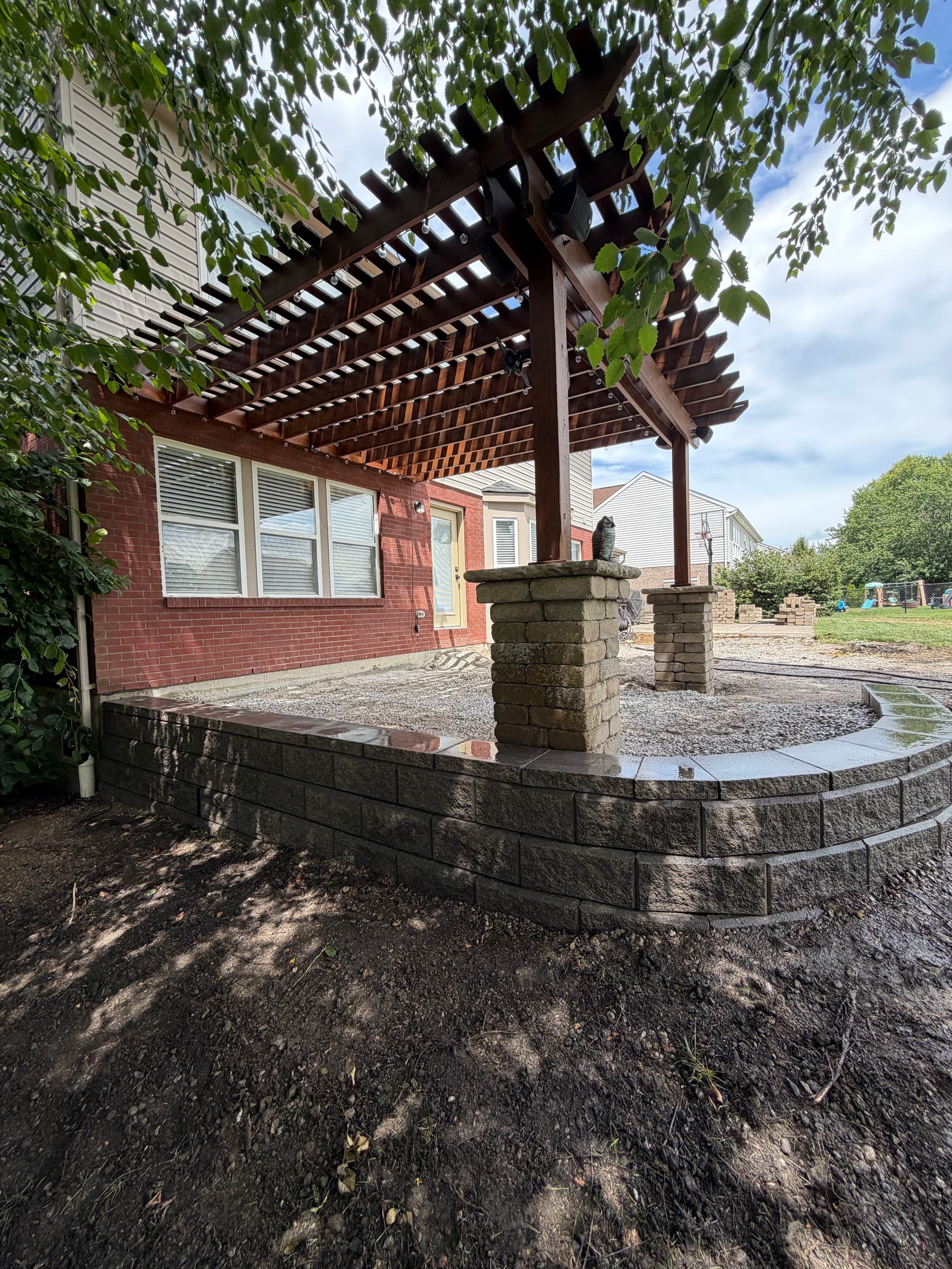 Gallery photos for Landscape Lighting, Retaining Walls, Mulch and More - A Big Week of Work: Image #6