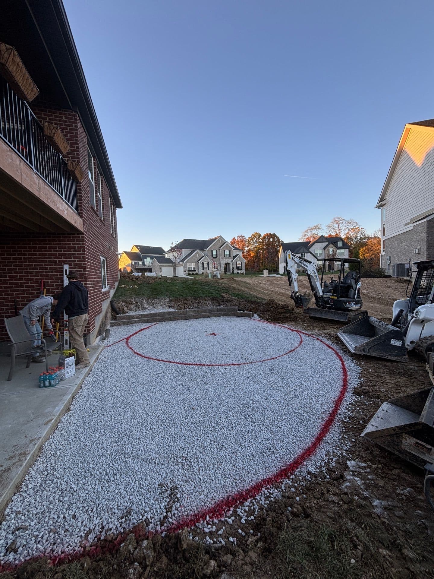 Gallery photos for Union KY Backyard Makeover with Retaining Wall and Paver Patio: Image #1