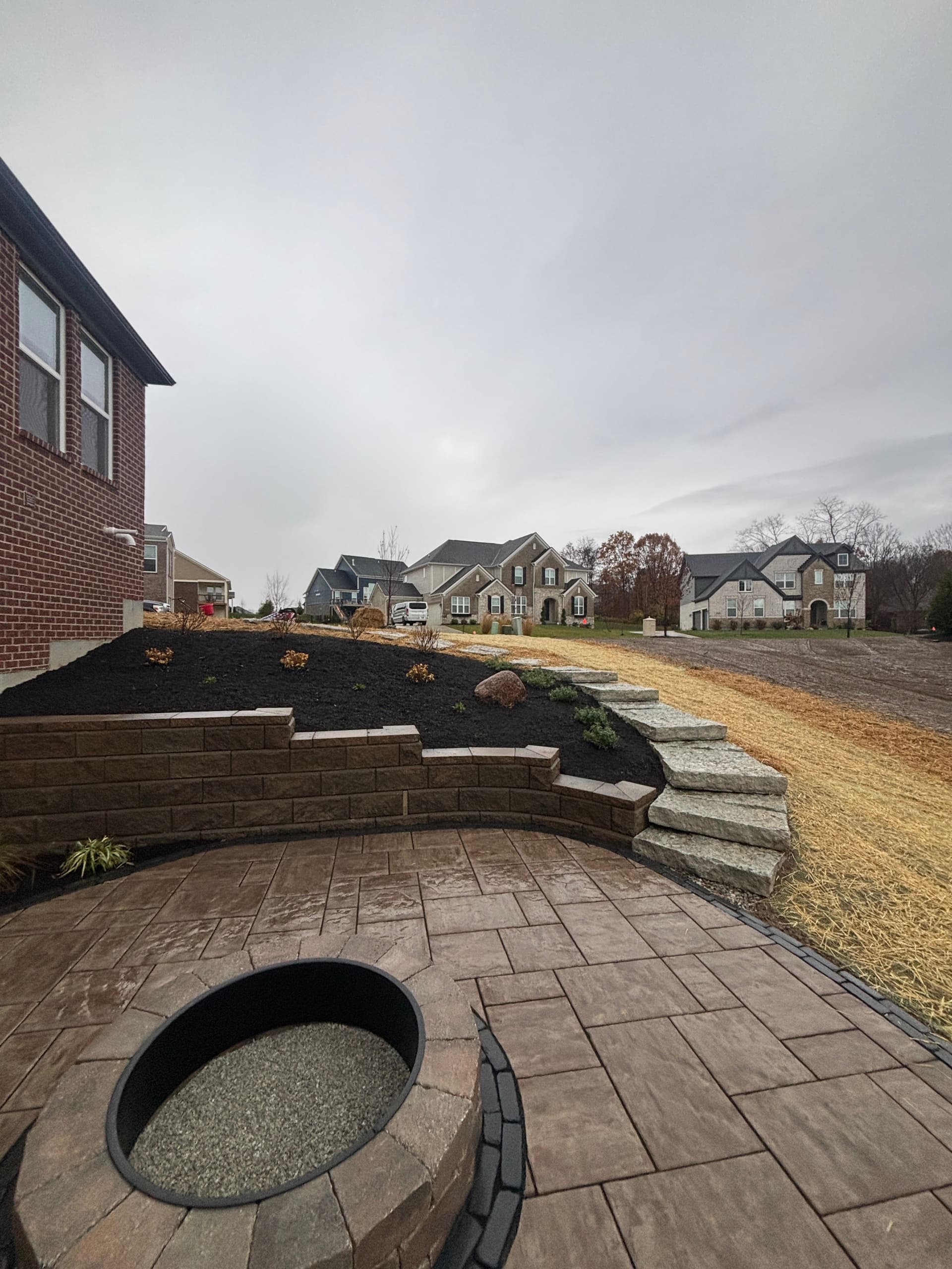 Gallery photos for Union KY Backyard Makeover with Retaining Wall and Paver Patio: Image #5