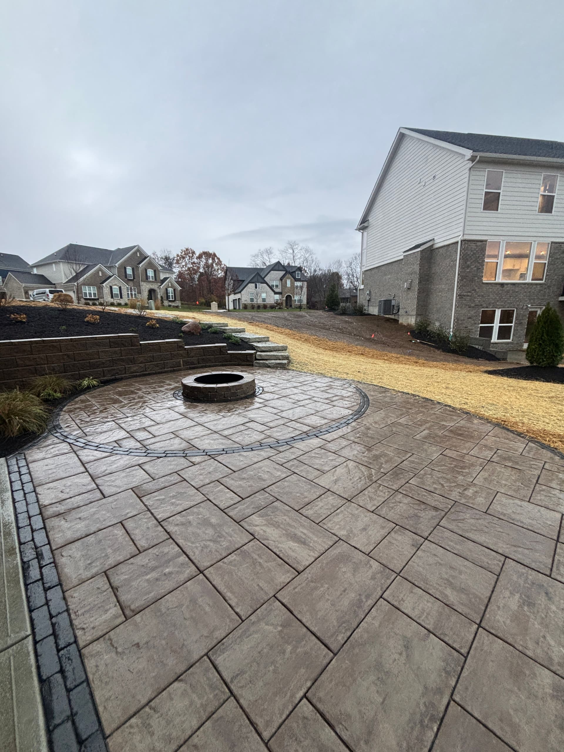 Gallery photos for Union KY Backyard Makeover with Retaining Wall and Paver Patio: Image #9