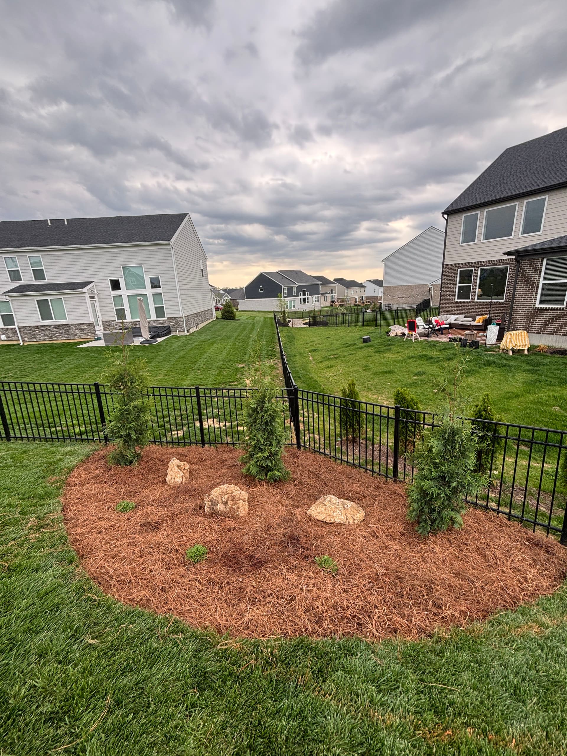 Gallery photos for 5 New Landscape Beds, Trees, and a Dry Creek Bed Built Right: Image #1